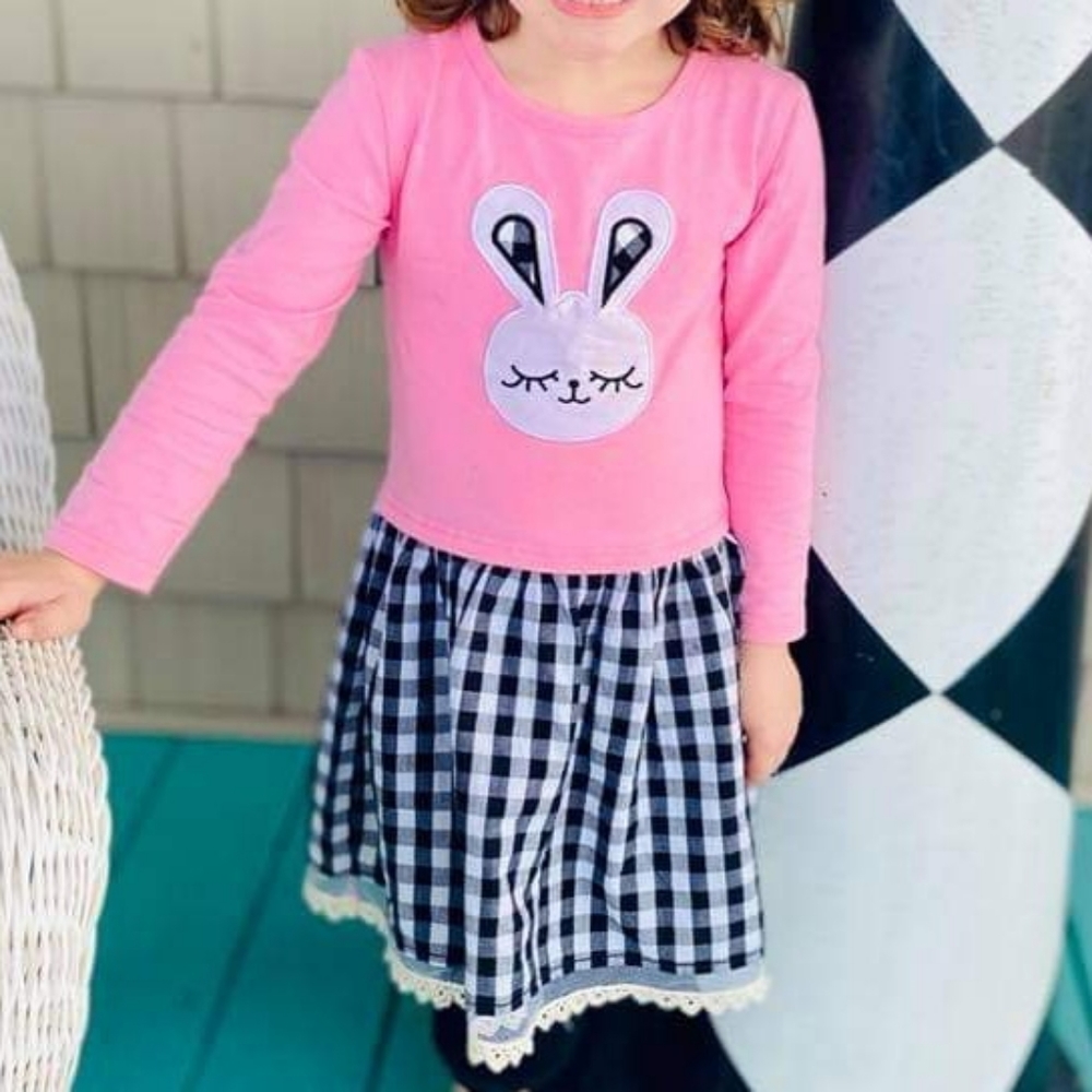 Bunny Embroidered Dress